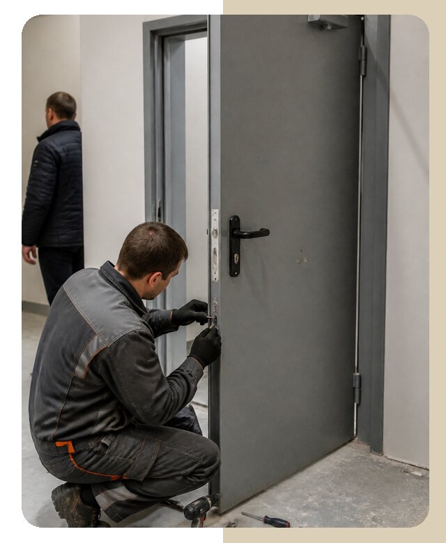 Ремонт противопожарной двери в Изобильном по цене 6752 р. | Дверной